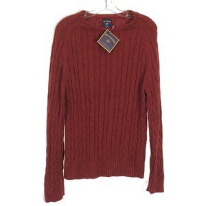 NWT Mens Size XL Bills Khakis Cable Knit Pure Cotton Sweater